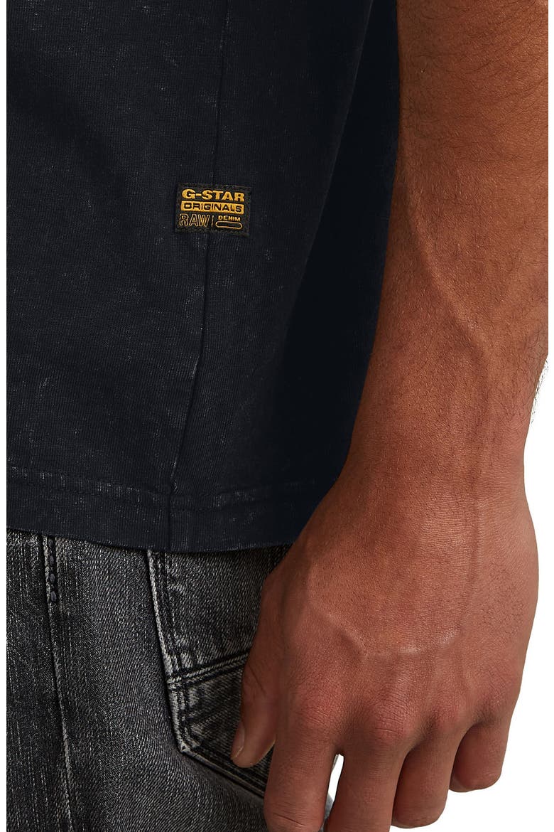 Acid Wash Boxy Fit Organic Cotton Pocket T-Shirt, Alternate, color, ACID DARK BLACK