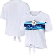WEAR by Erin Andrews Women's WEAR by Erin Andrews White Pittsburgh Penguins Front Knot T-Shirt