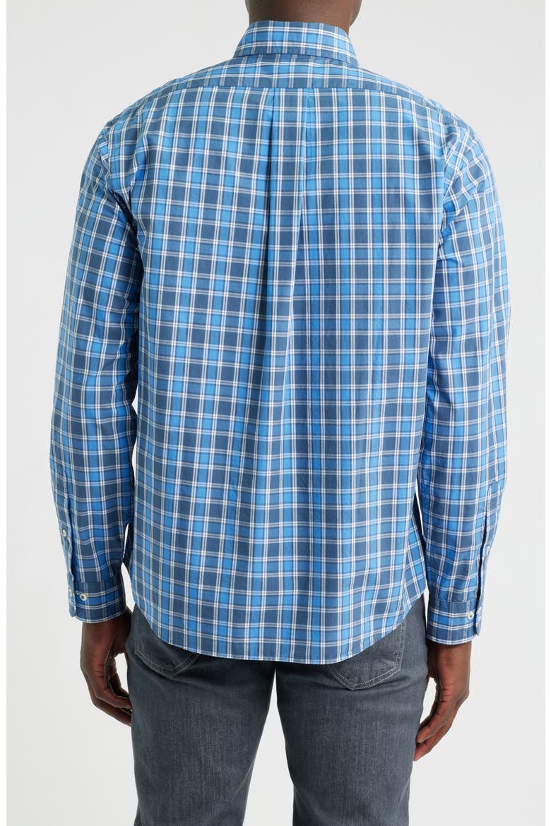 Friday Plaid Cotton Poplin Button-Down Shirt, Alternate, color, REGATTA OUTLINE CHECK