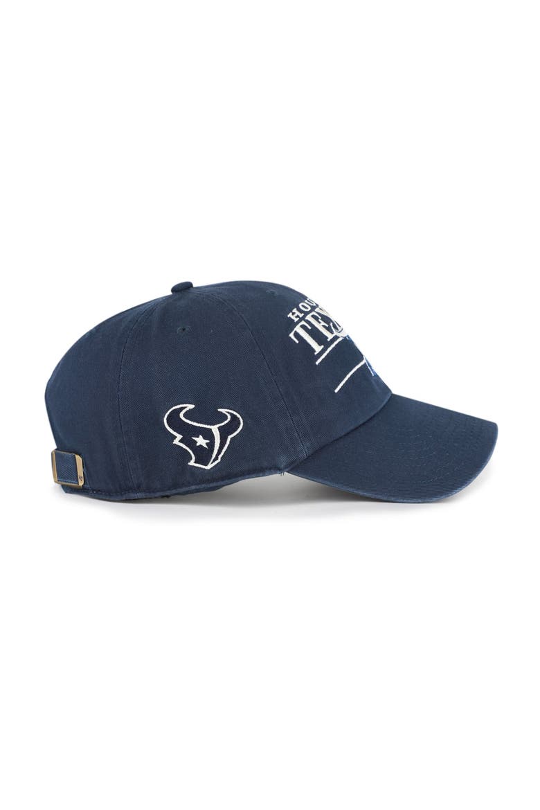 Men's '47 Navy Houston Texans Throwback Graphic Clean Up Adjustable Hat, Alternate, color, Navy