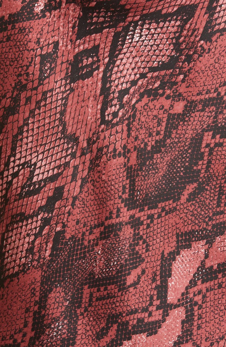 L'AGENCE Kay Cowl Neck Python Print Silk Tank, Alternate, color,