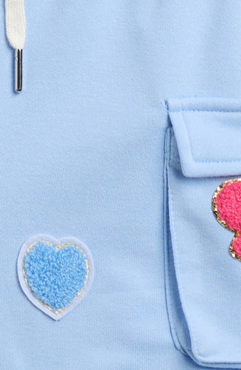 Truly Me Kids' Americana French Terry Shorts, Alternate, color, Blue