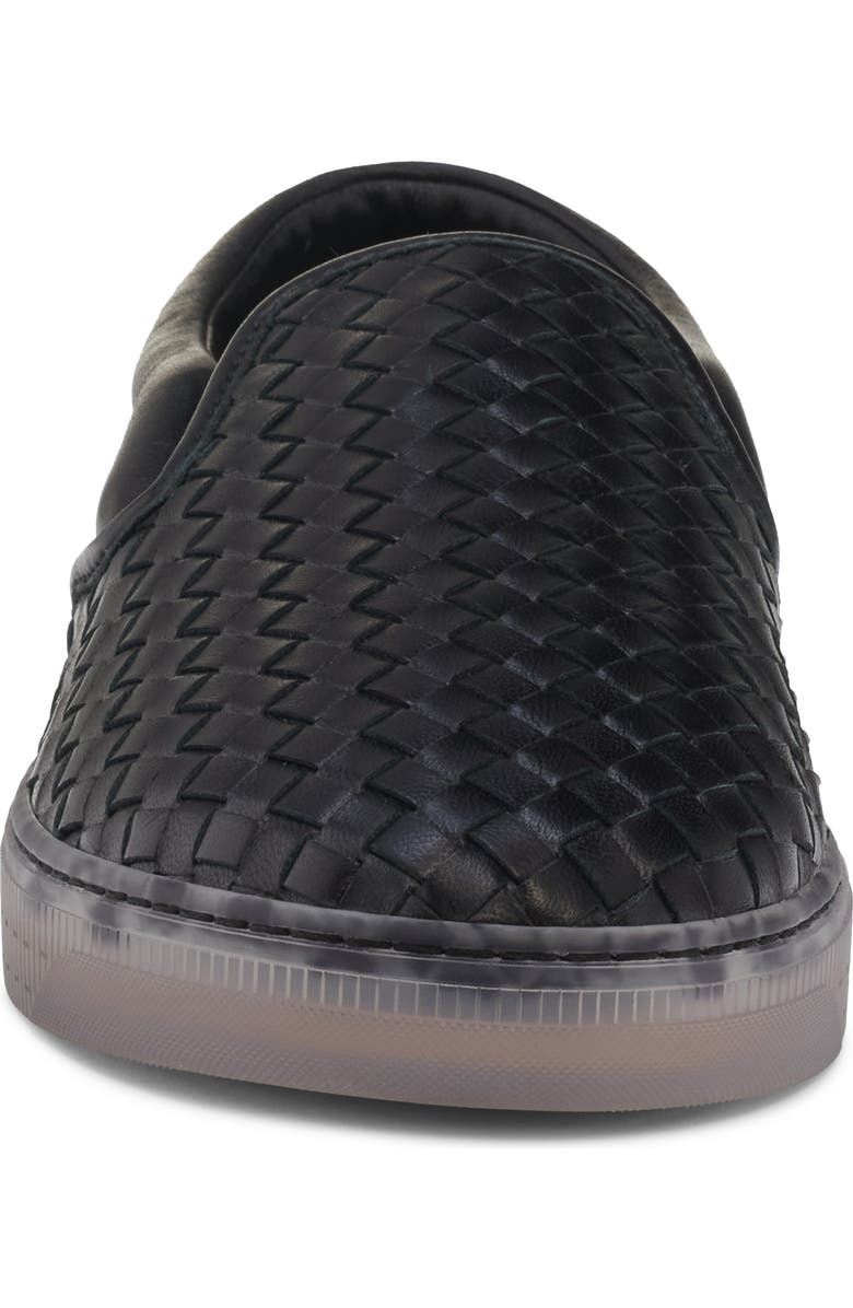 Bottega Veneta Serena Woven Leather Slip-On Sneaker, Alternate, color, 1000 Black