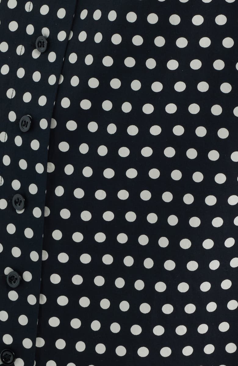 FRAME The Dot Front Button Midi Skirt, Alternate, color, Black Multi