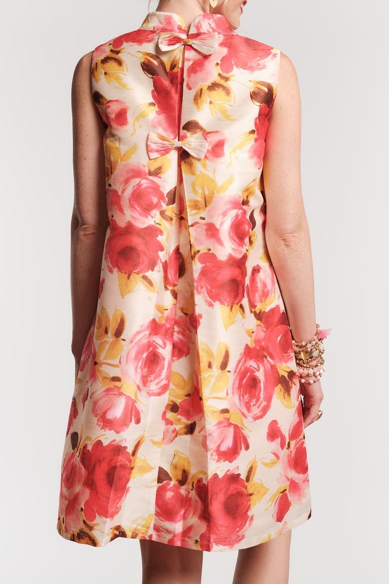 Diplomat Mini Dress Sleeveless English Rose, Alternate, color, Oyster/Pink/Multi