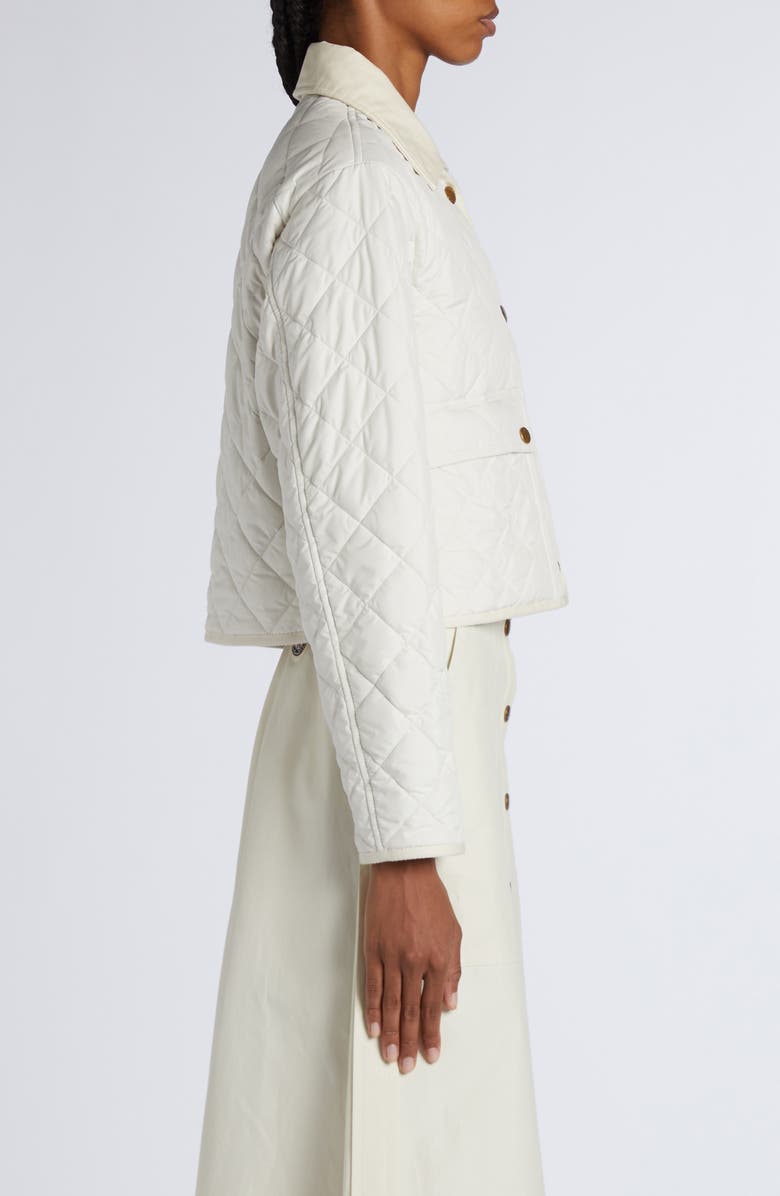 Moncler Chitre Diamond Quilted Jacket, Alternate, color, White