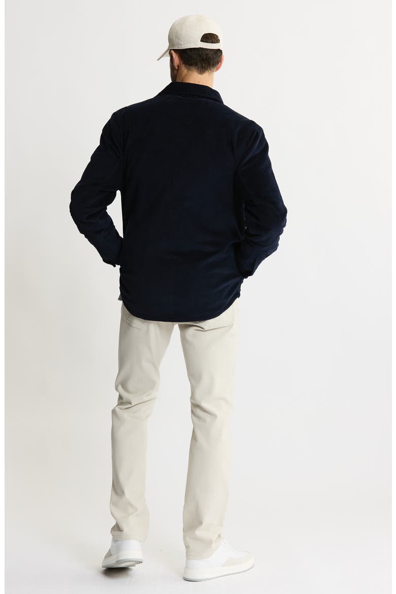 Stretch Cotton Corduroy Faux Shearling Lined Jacket, Alternate, color, NAVY