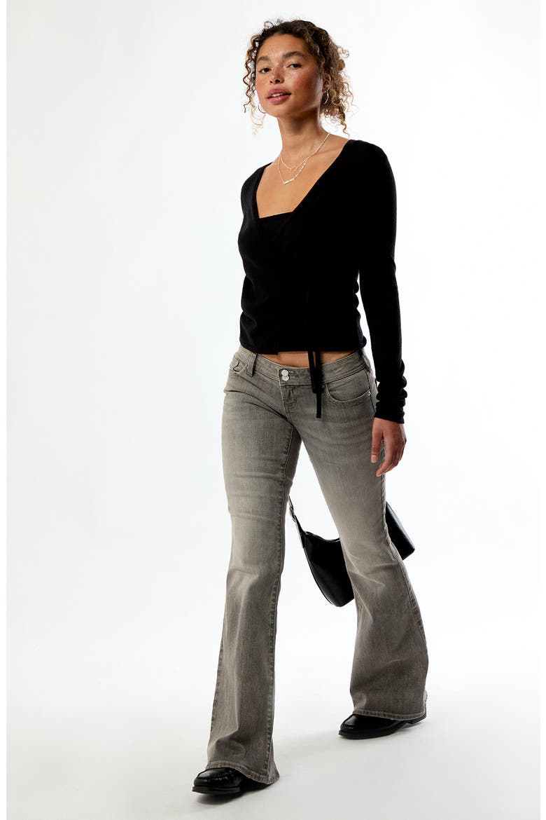 Alana Ultimate Low Rise Flare Jeans, Alternate, color, GRAY