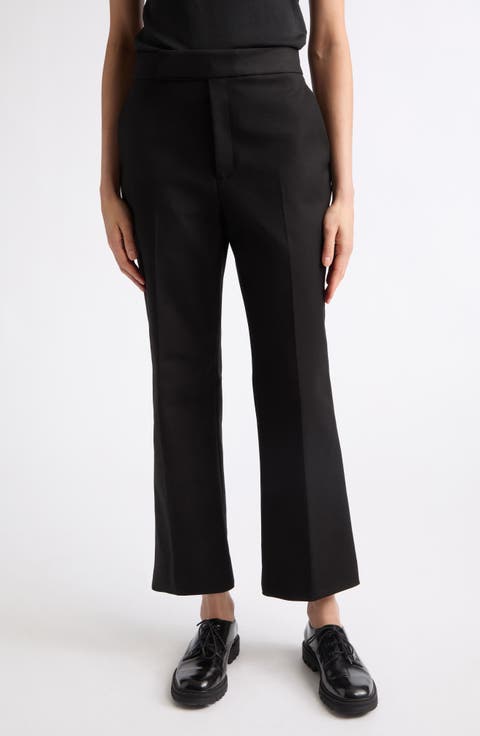Sullivan Creased Flare Cotton Twill Pants
