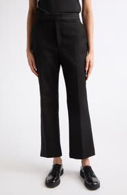 PARTOW Sullivan Creased Flare Cotton Twill Pants