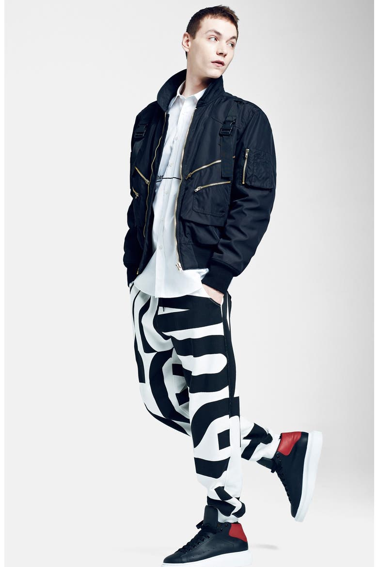 Bomber Jacket, Alternate, color, BLACK