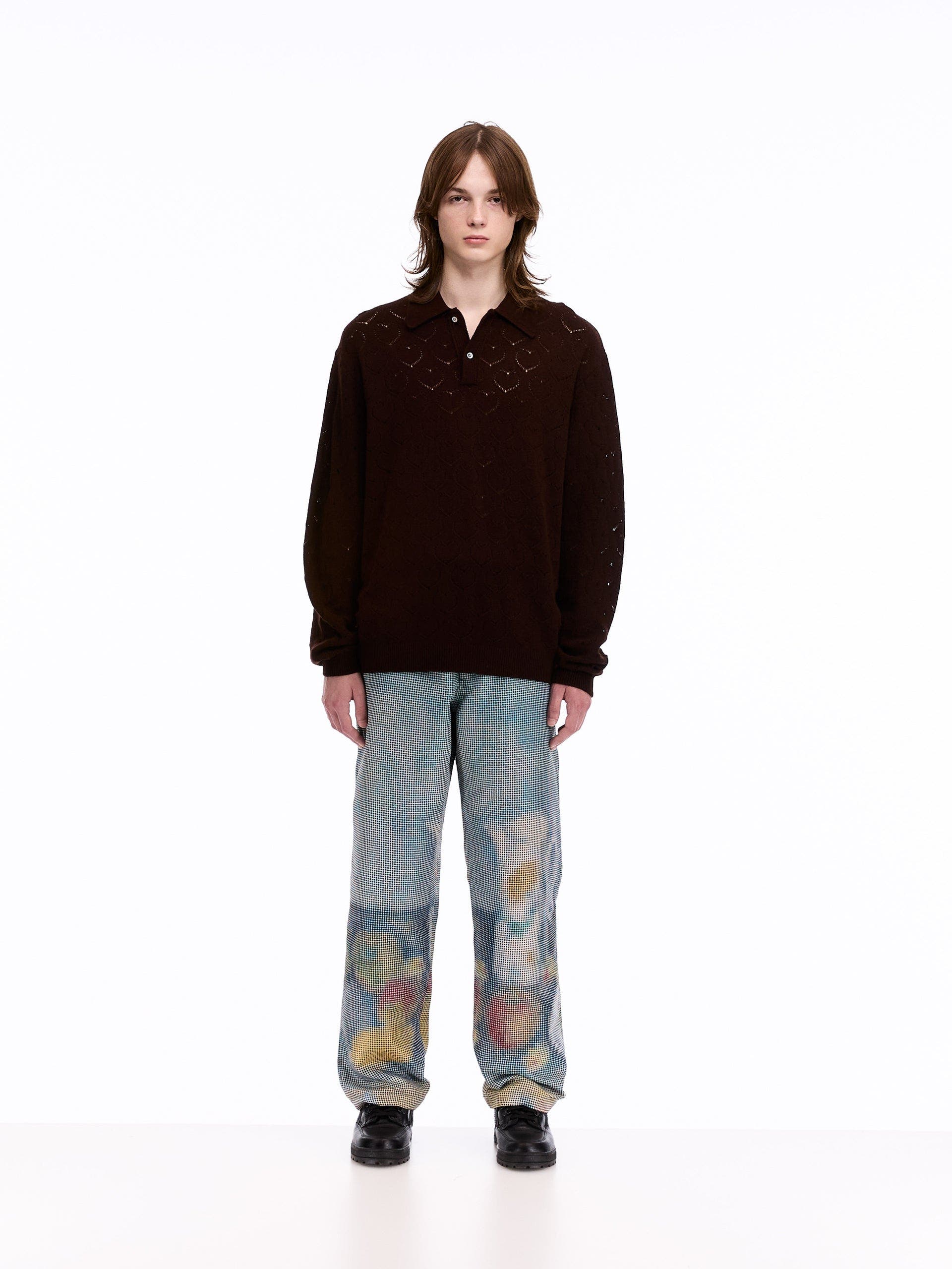 Eyelet Polo Sweater - image 4