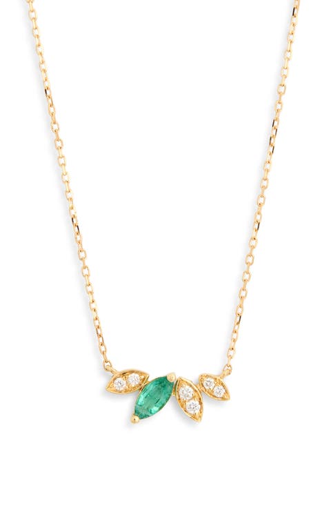 El Mar Diamond & Emerald Pendant Necklace (Nordstrom Exclusive)
