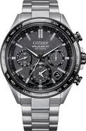 Citizen Attesa Satellite Wave GPS GMT Automatic Silvertone Bracelet Watch, 44.6mm