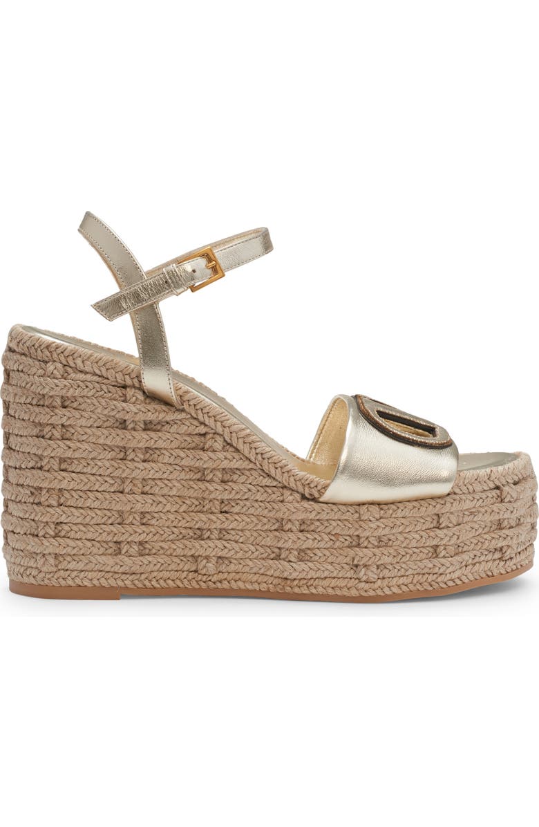 Valentino Garavani VLOGO Espadrille Wedge Sandal, Alternate, color,