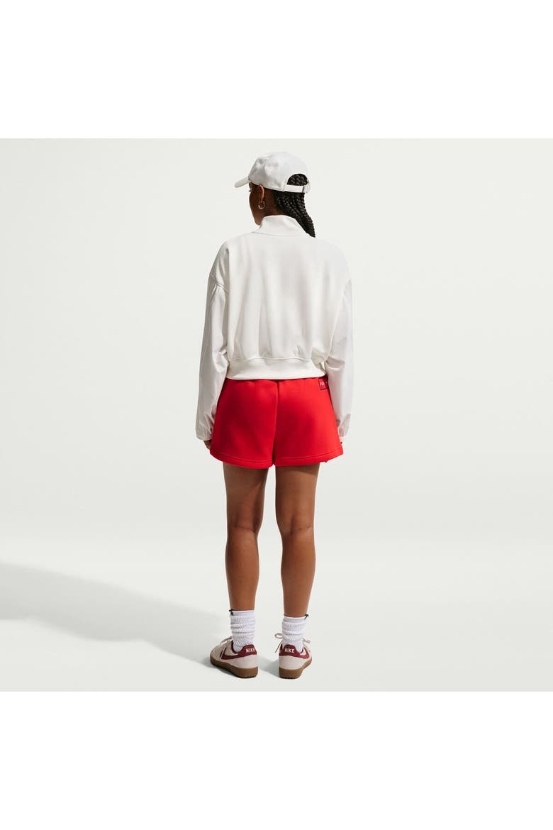 Women's Nike Red USMNT 2026 Phoenix Fleece High-Waisted Shorts, Alternate, color, Red