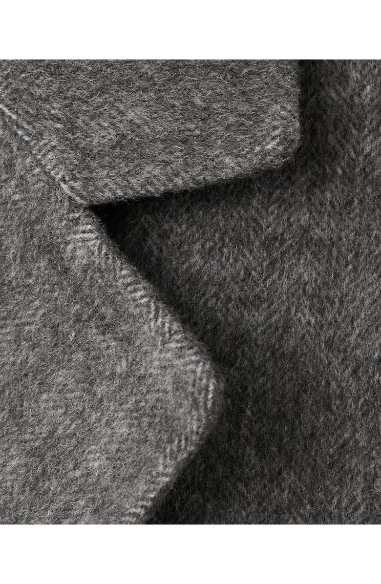 MANGO Double Breasted Wool Blend Coat, Alternate, color, 