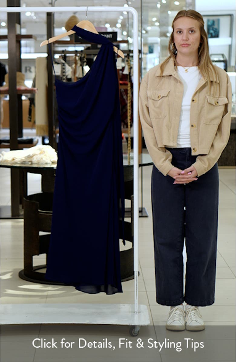 One Shoulder Scarf Dress, sales video thumbnail