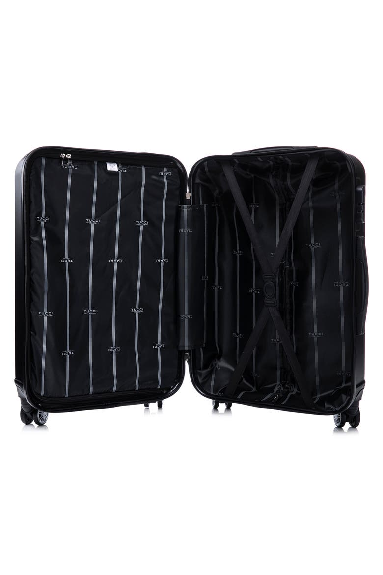 Lustria Hardshell 3-Piece Spinner Luggage Set, Alternate, color, BLACK