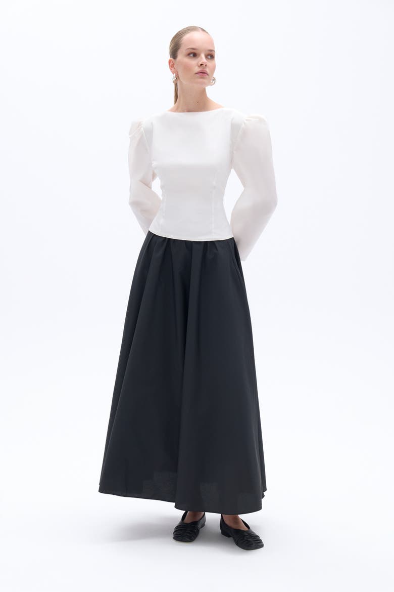 Boat Neck Blouse, Alternate, color, Ivory