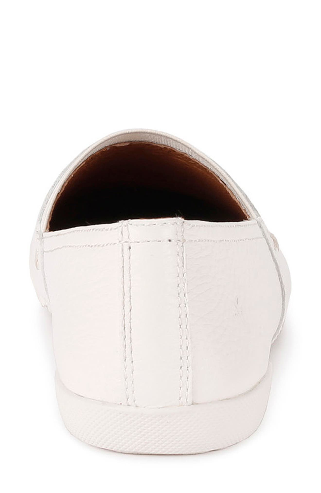 Frye Melanie Slip-On Flat, Alternate, color, White - Lyra