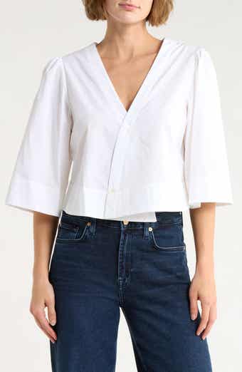 CISSA The Lady Puff Sleeve Wrap Top