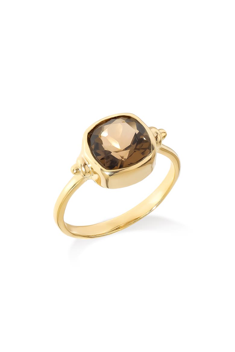 Gemstone Ring, Main, color, BROWN