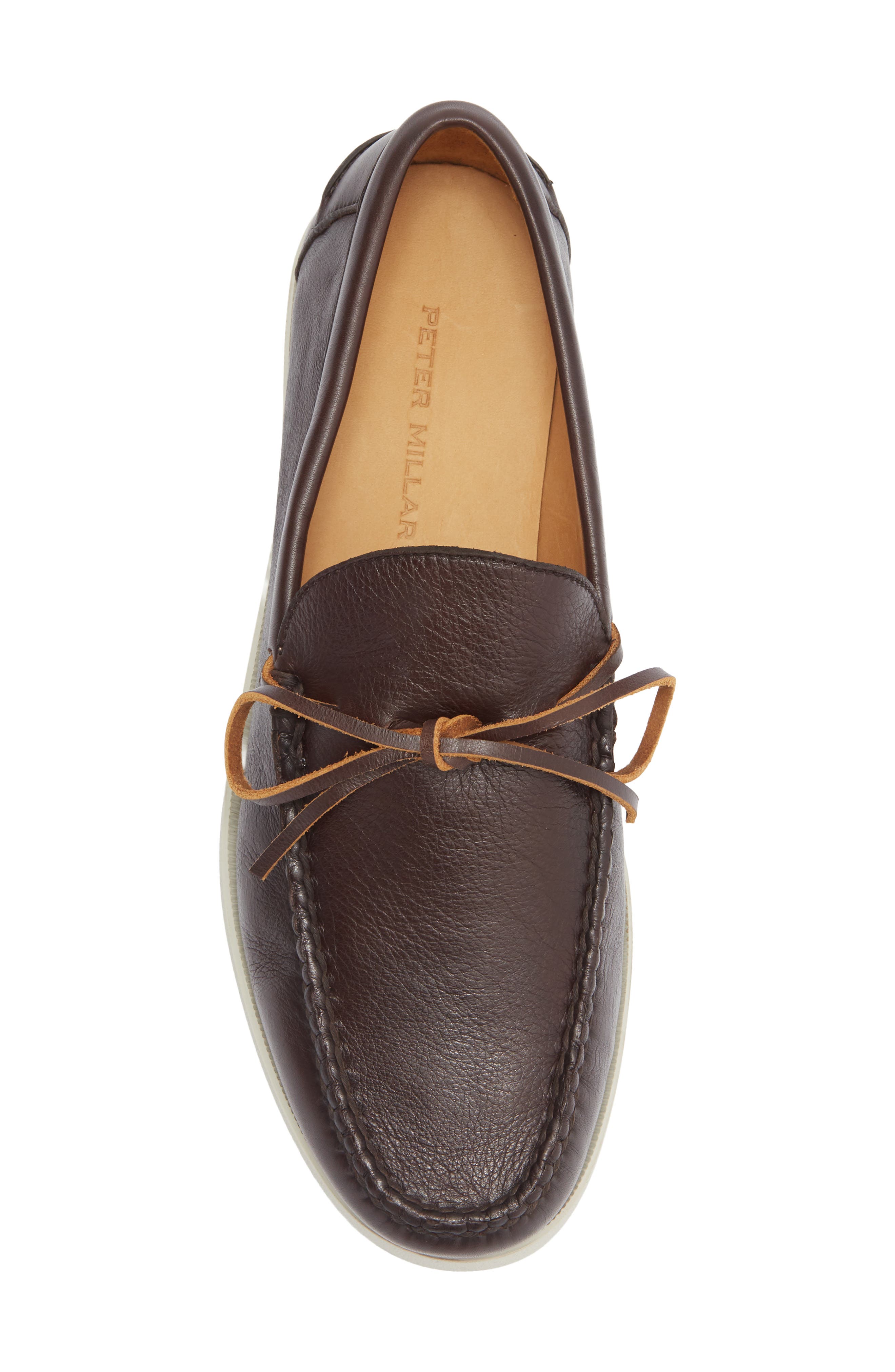 Peter Millar Excursionist Boat Shoe, Alternate, color, Chocolate