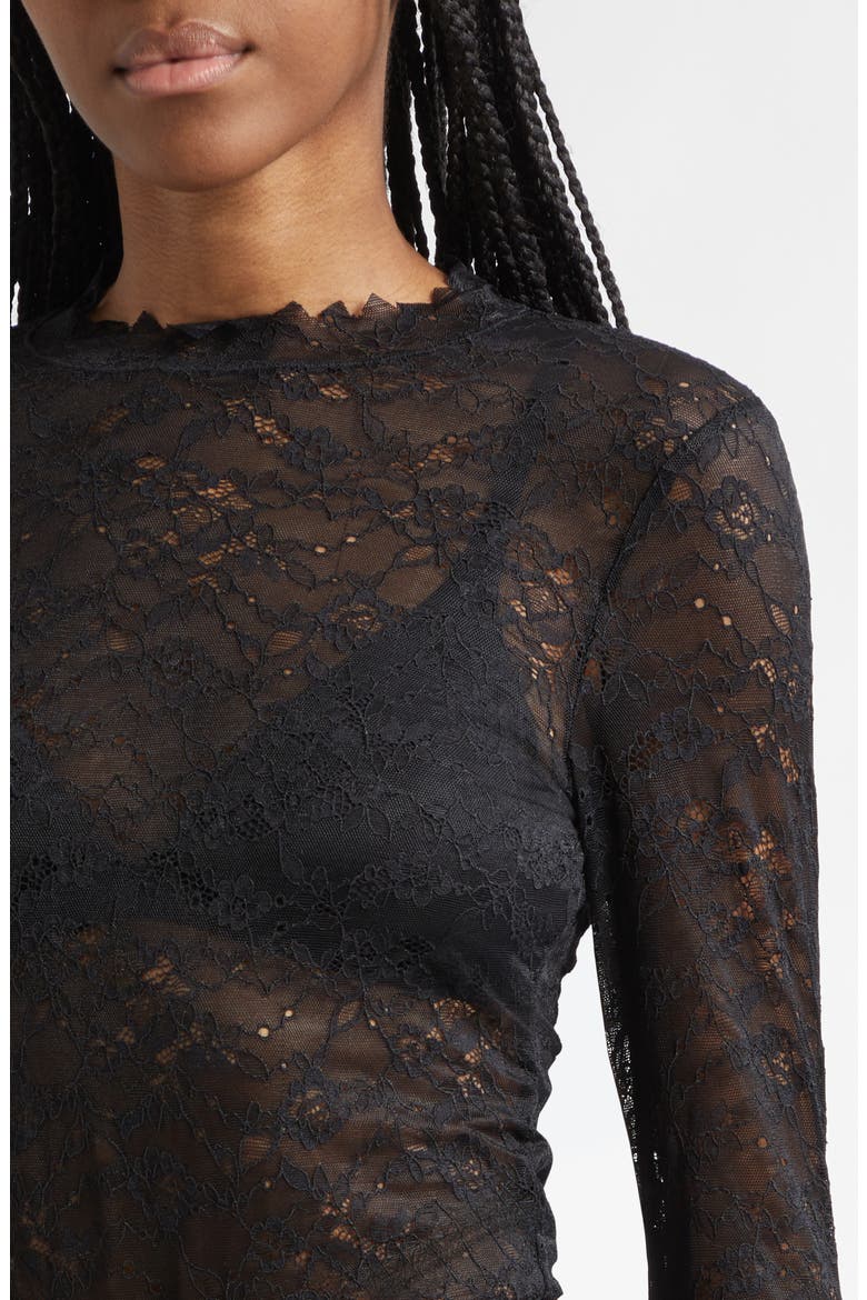 Taeyn Lace Bodysuit, Alternate, color, BLACK
