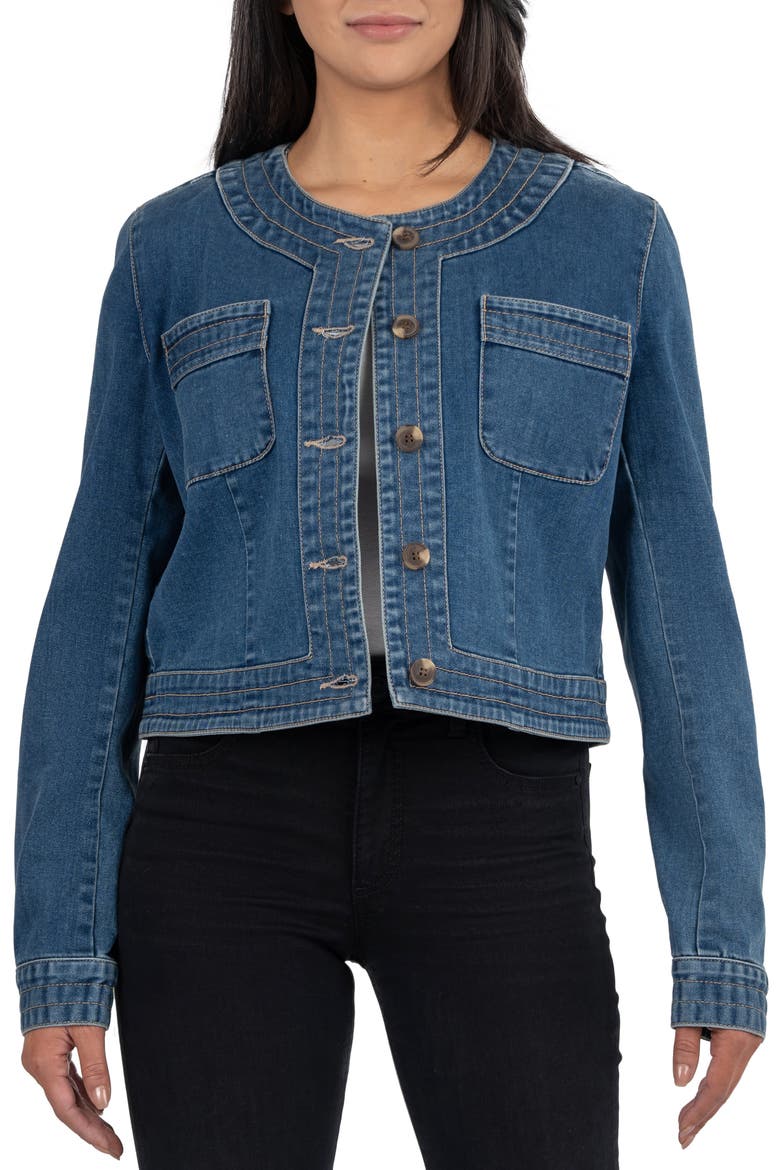 Lorelei Denim Jacket, Main, color, MEDIUM WASH