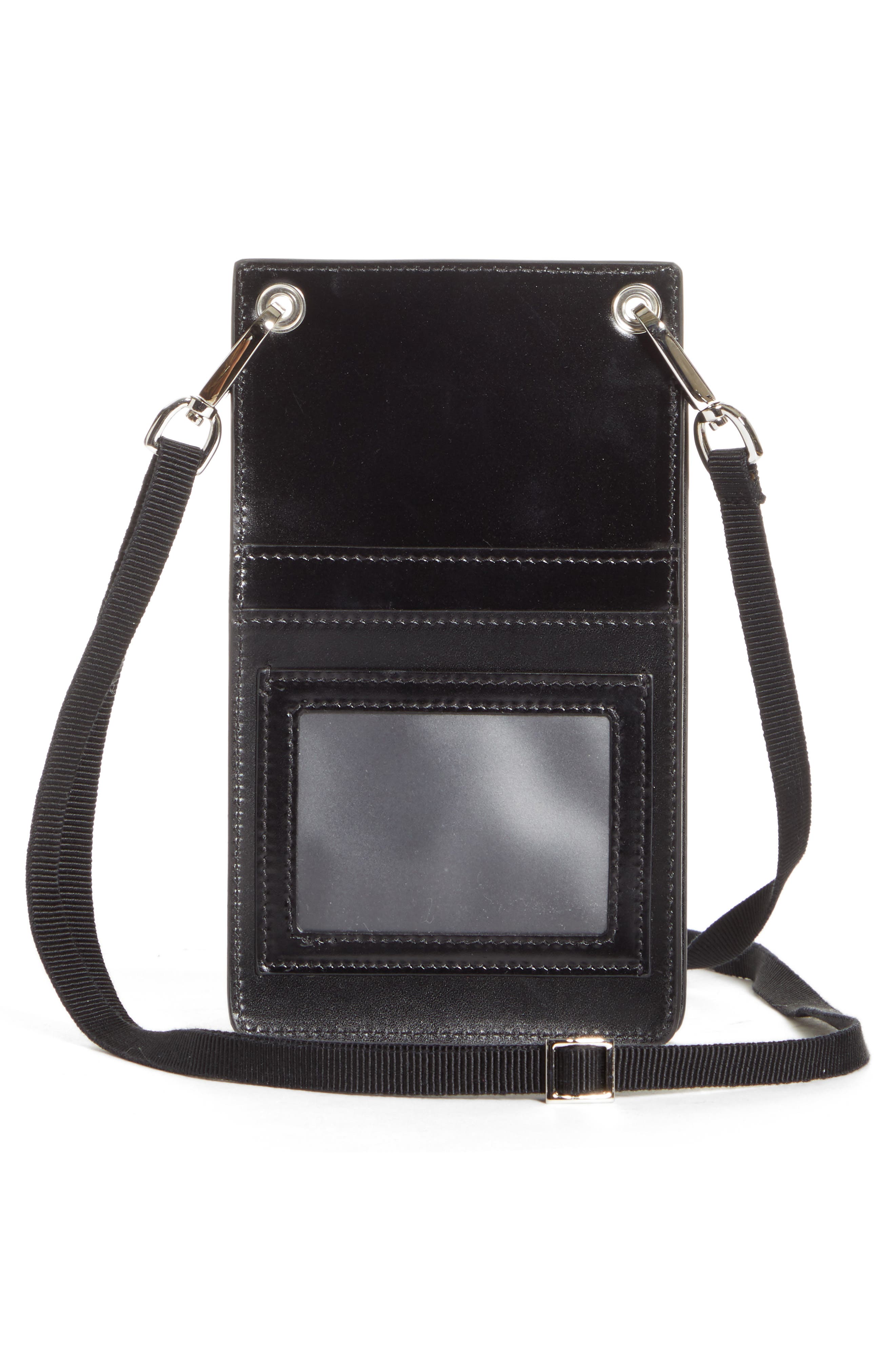 VETEMENTS Police Leather Crossbody Pouch, Alternate, color, 