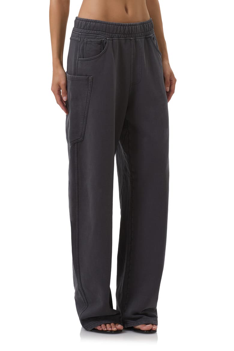 Ryan Cotton Barrel Sweatpants, Alternate, color, ONYX