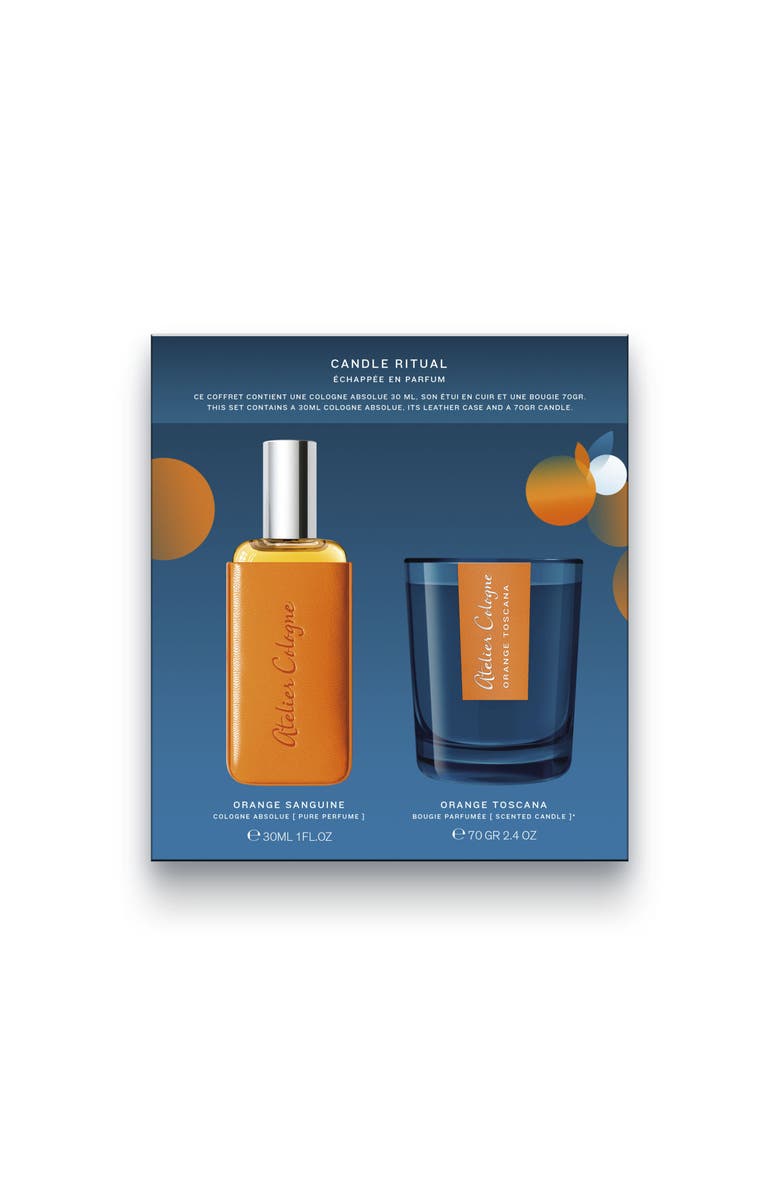 Atelier Cologne Orange Sanguine Cologne Absolue & Candle, Alternate, color, 