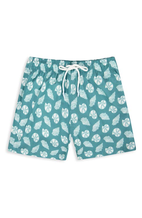 Sunset X Vine Seashell Print Swim Trunks