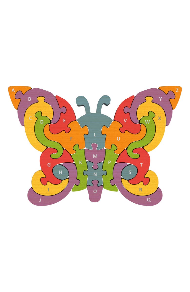 BeginAgain Toys Butterfly A to Z Puzzle, Main, color,