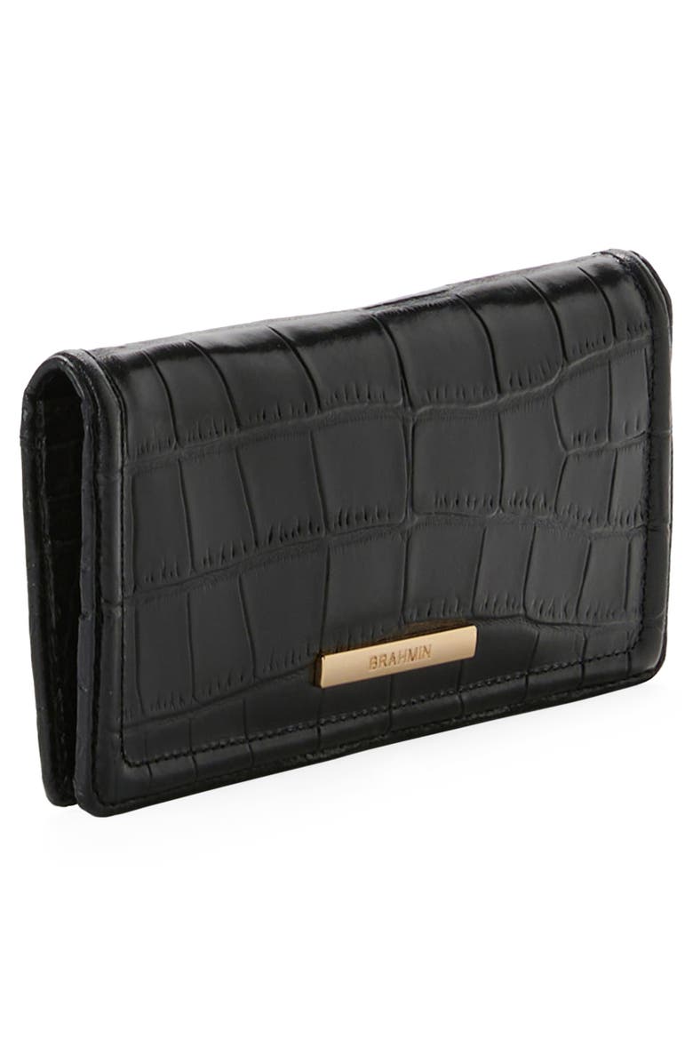 Brahmin Ady Croc Embossed Leather Continental Wallet, Alternate, color, 