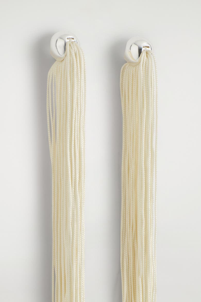 Fringed Earrings, Alternate, color, YELLOW / SILVER
