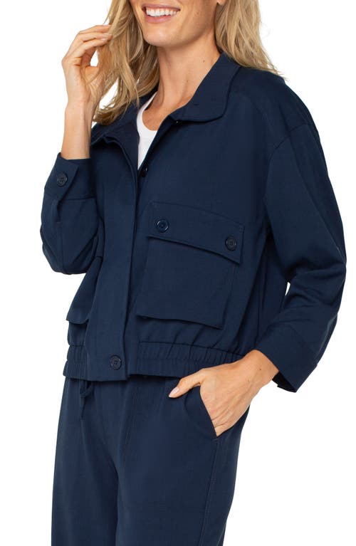 Liverpool Los Angeles Utility Jacket In Dark Navy