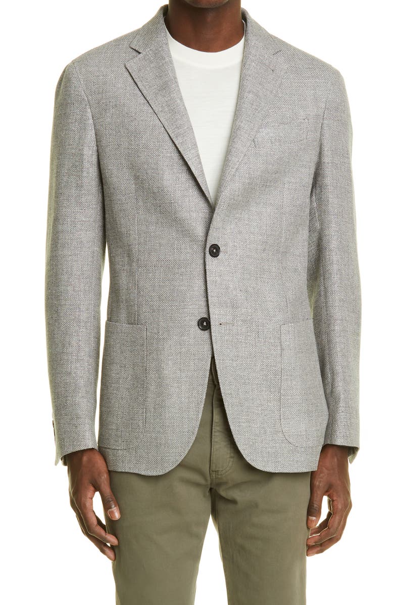 ZEGNA Wool & Linen Sport Coat, Main, color, 