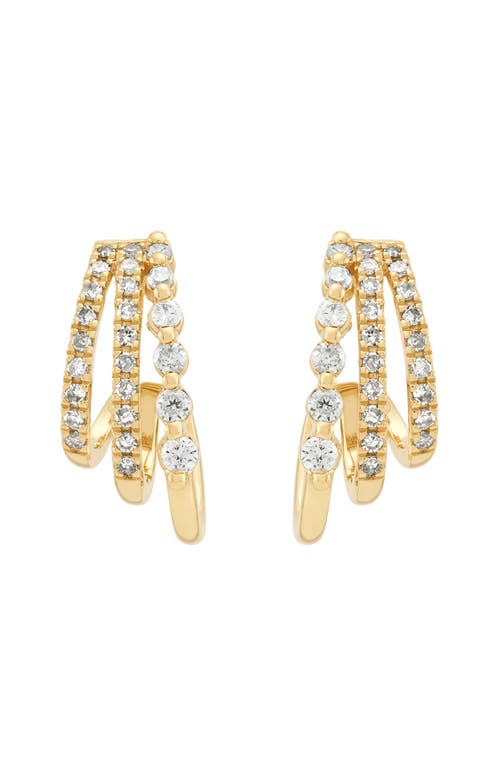 Frankie & Zoe Diamond Hoop Earrings In Gold