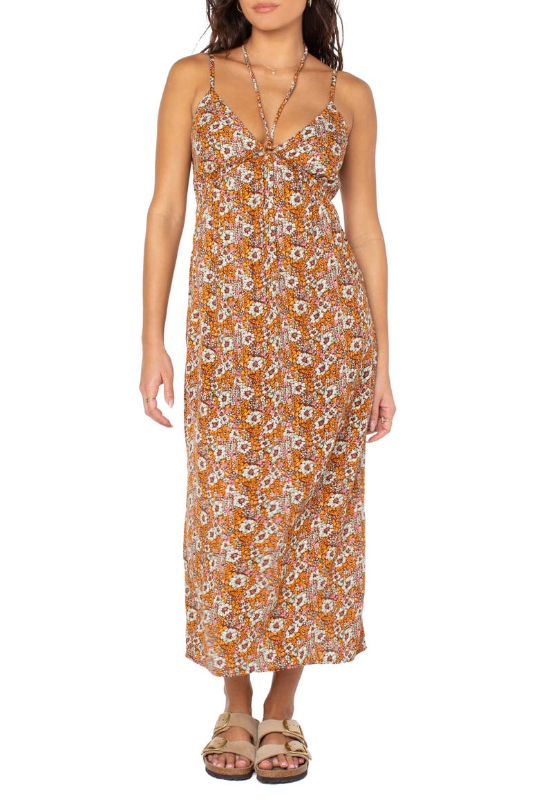 Sunshine Crush Floral Midi Dress, Main, color, LILAS DESERT DITSY