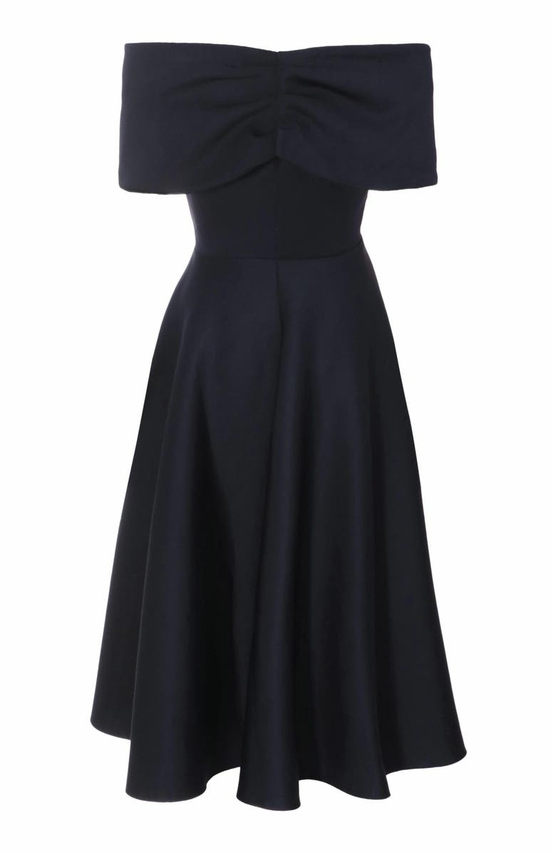 QUIZ Bardot Skater Midi Dress, Alternate, color, 