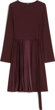 Weekend Max Mara Talamo Long Sleeve Pleat Dress
