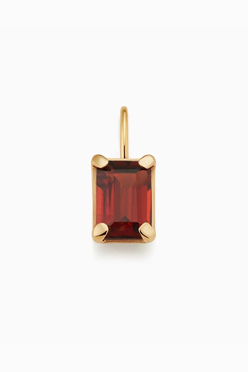 Oradina 14k Gold Date Me Birthstone Pendant Charm In Garnet - January