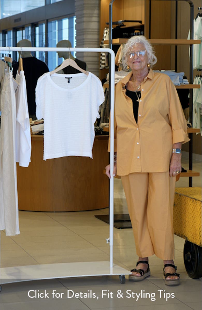 Boxy Boat Neck Organic Cotton Blend Top, sales video thumbnail