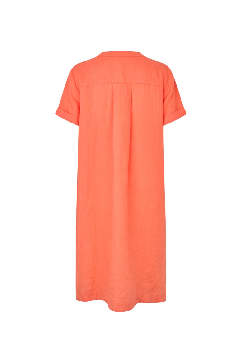 Manareela Linen V-Neck Tunic Dress, Alternate, color, Camellia