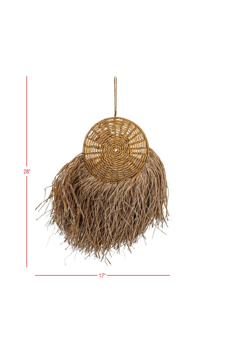 Round Hanging Accent Brown Seagrass Rope & Jute, Alternate, color, Brown
