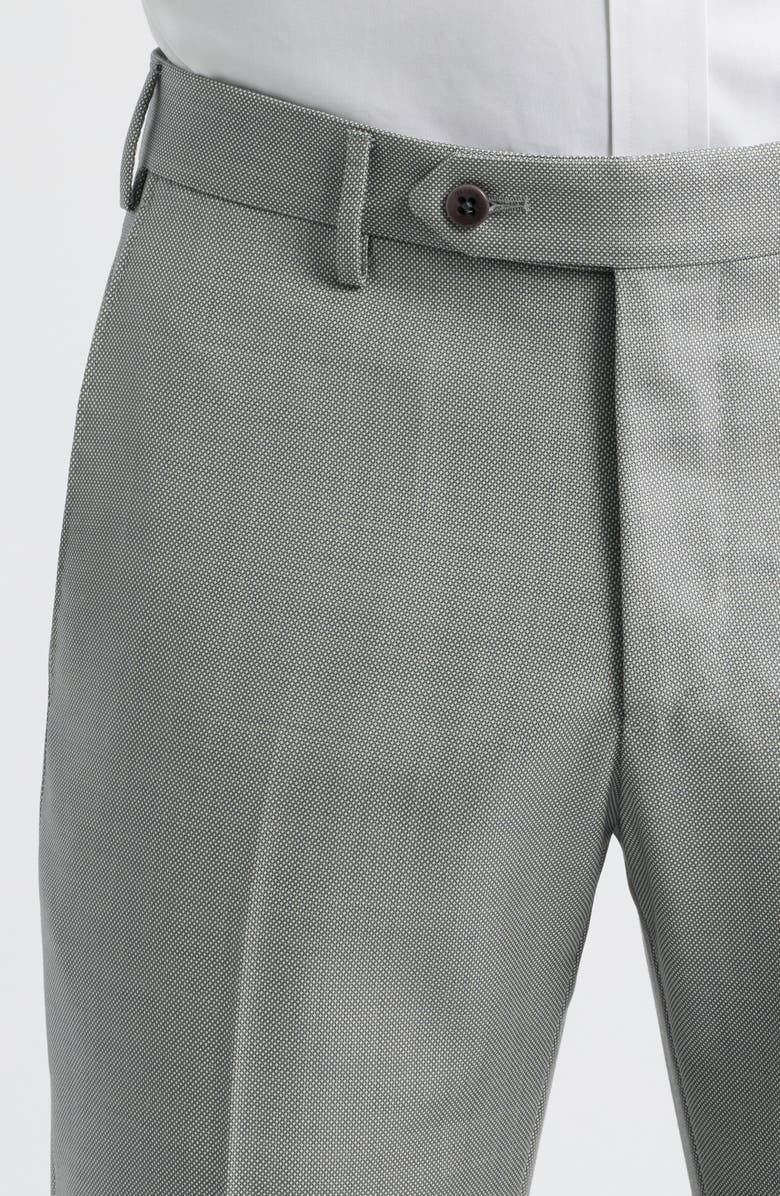 Zanella Parker Flat Front Wool Dress Pants, Alternate, color, Light Grey