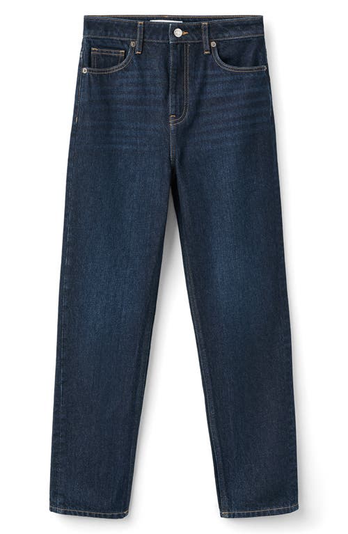 Mango Crop Mom Jeans In Blue