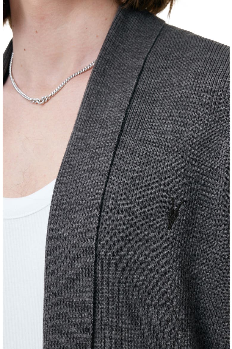 Mode Merino Wool Shawl Collar Cardigan, Alternate, color, MONUMENT GREY